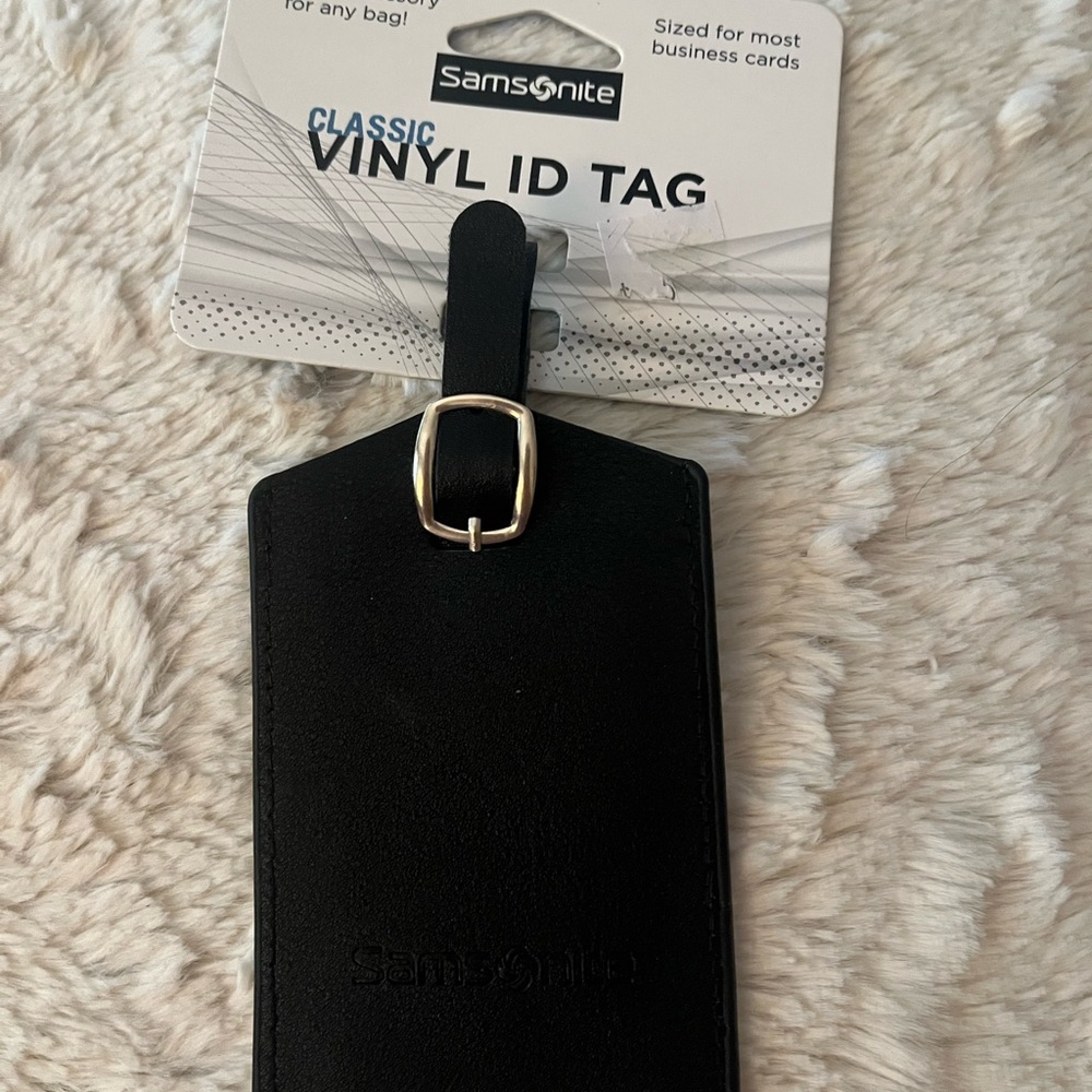 Samsonite Classic Black Vinyl ID Tag